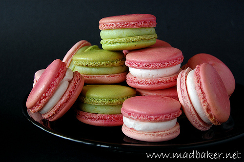 Montebello and Strawberry Macarons